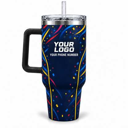 PRN032 personalized tumbler 40oz back product mockup