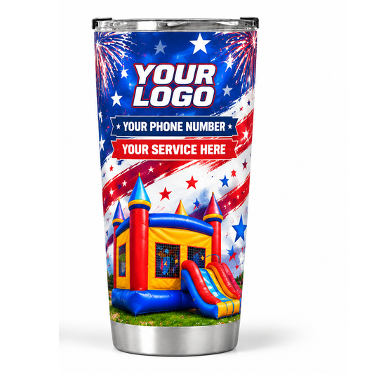 PRN035 personalized tumbler 20oz back product mockup