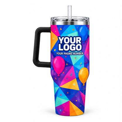 PRN042 personalized tumbler 40oz back product mockup