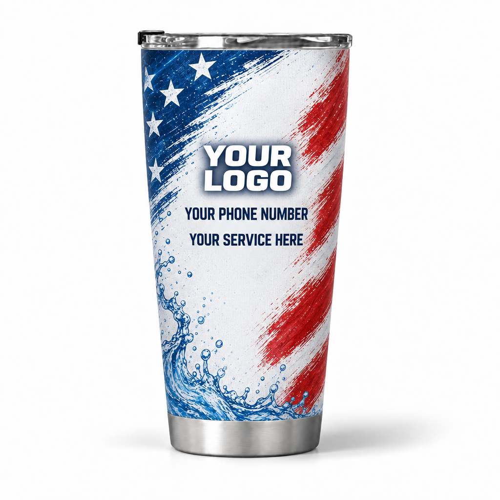 PSN008 personalized tumbler 20oz back product mockup