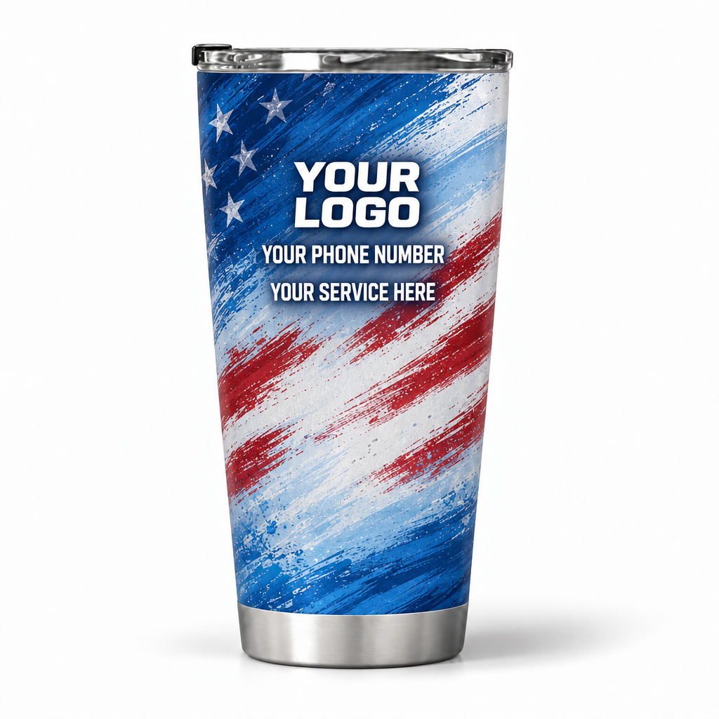 PSN009 personalized tumbler 20oz back product mockup