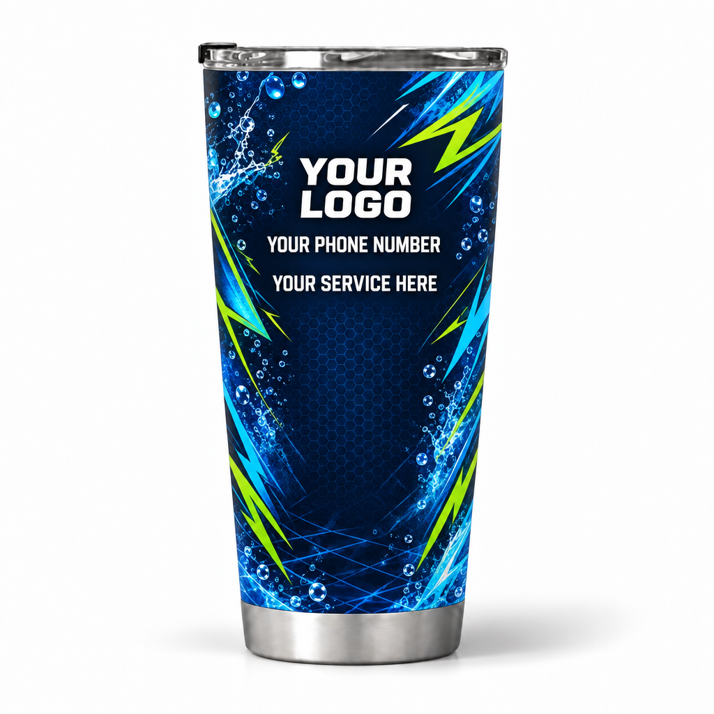 PSN014 personalized tumbler 20oz back product mockup