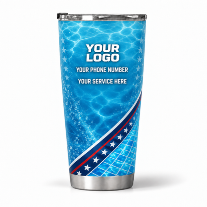 PSN017 personalized tumbler 20oz back product mockup