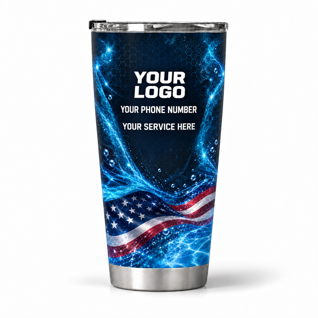 PSN020 personalized tumbler 20oz back product mockup