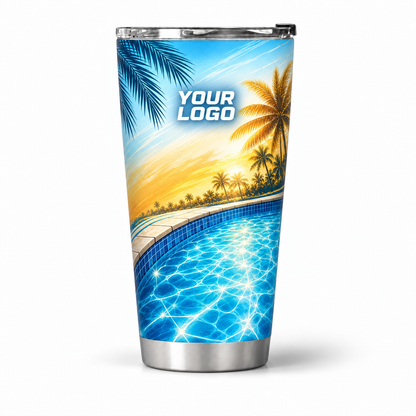 PSN038 personalized tumbler 20oz front product mockup
