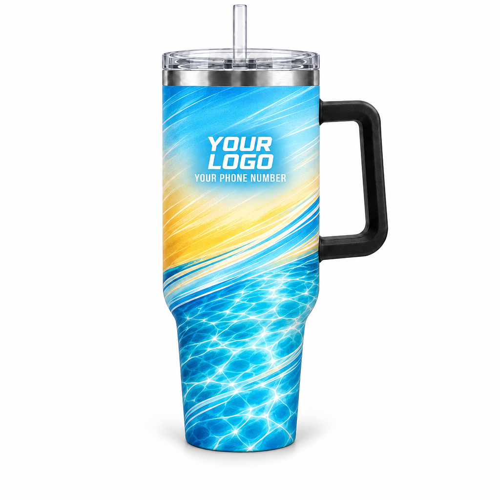PSN038 personalized tumbler 40oz front product mockup