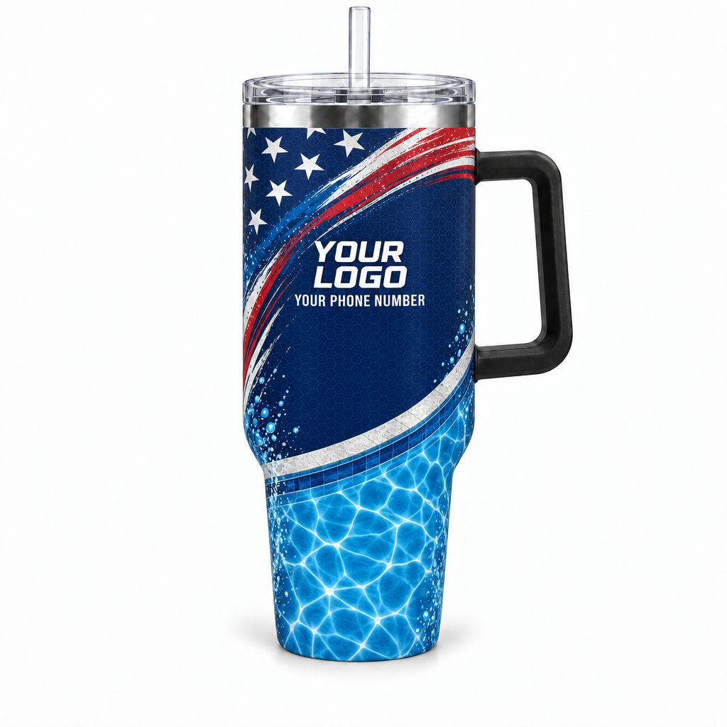 PSN040 personalized tumbler 40oz front product mockup
