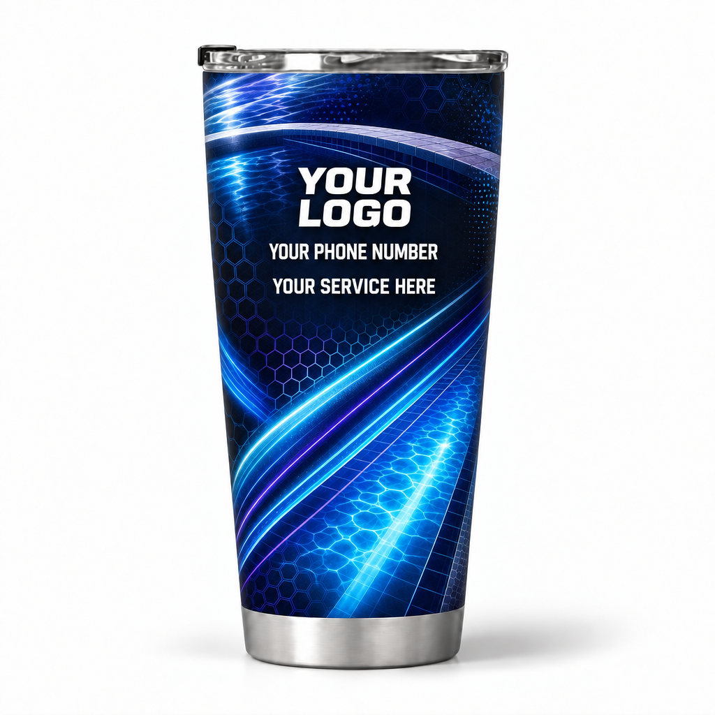 PSN043 personalized tumbler 20oz back product mockup