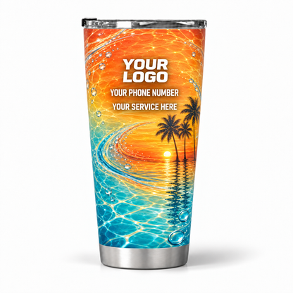PSN048 personalized tumbler 20oz back product mockup