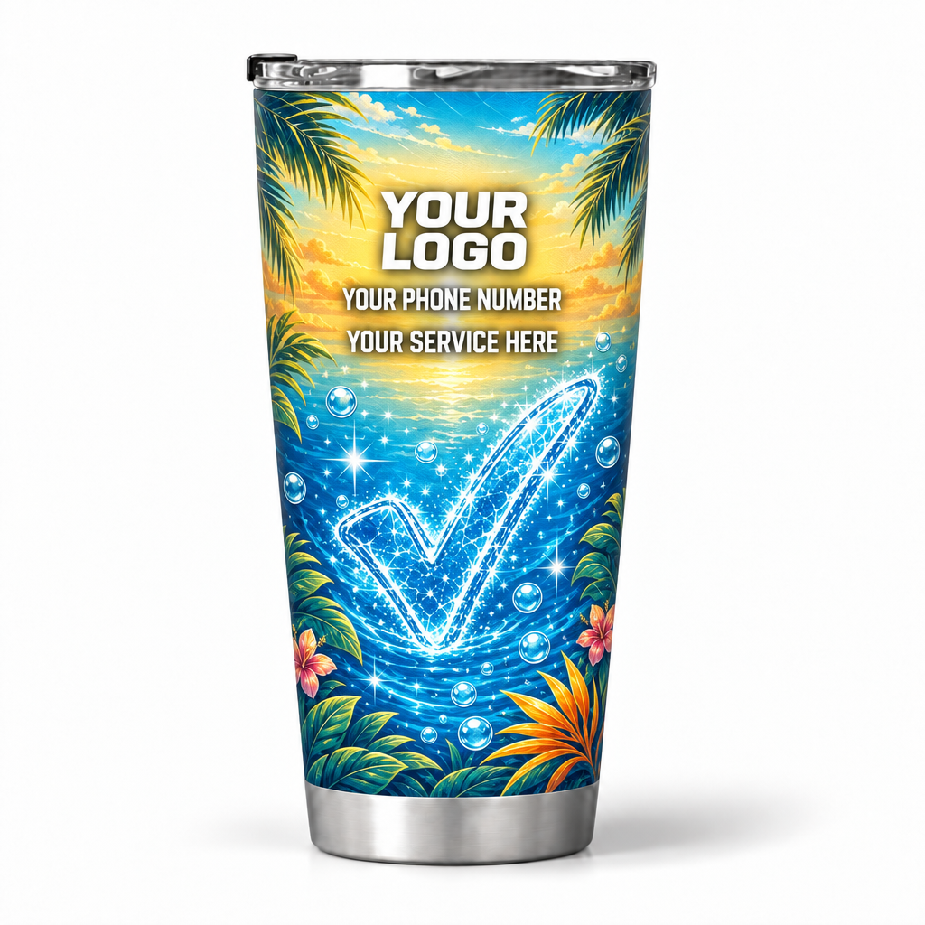 PSN054 personalized tumbler 20oz back product mockup