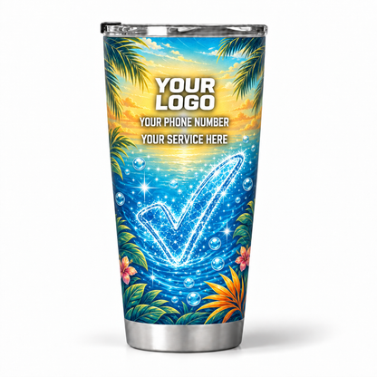 PSN054 personalized tumbler 20oz back product mockup