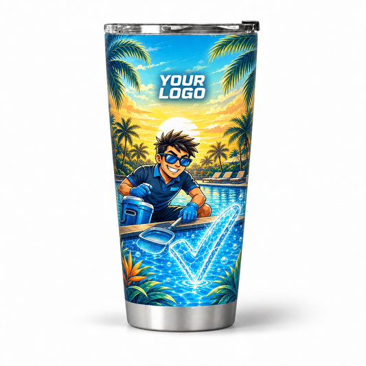 PSN054 personalized tumbler 20oz front product mockup