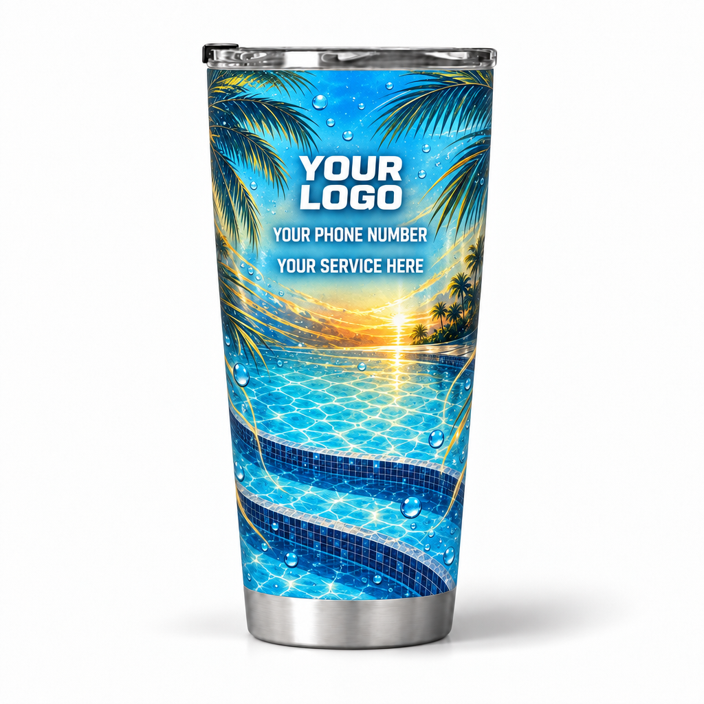 PSN055 personalized tumbler 20oz back product mockup