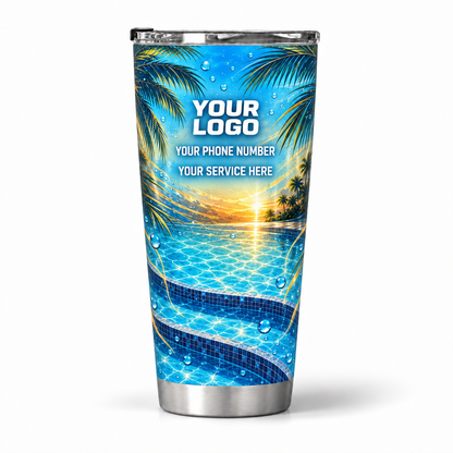 PSN055 personalized tumbler 20oz back product mockup
