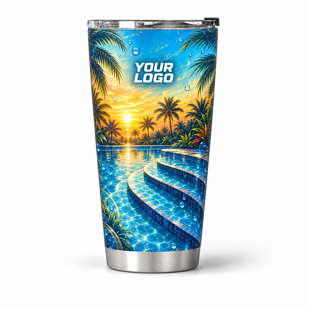 PSN055 personalized tumbler 20oz front product mockup