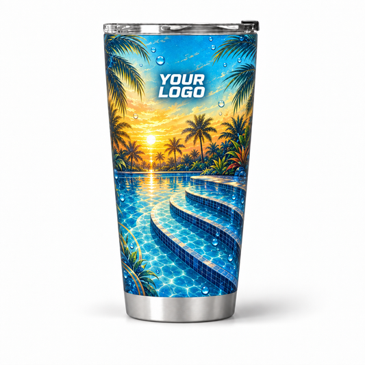 PSN055 personalized tumbler 20oz front product mockup