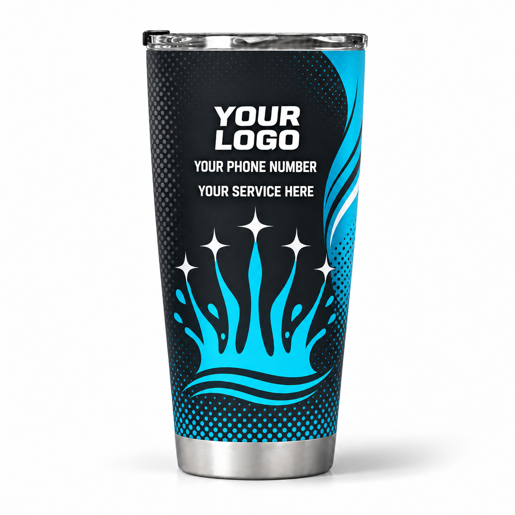 PSN057 personalized tumbler 20oz back product mockup