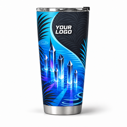 PSN058 personalized tumbler 20oz front product mockup