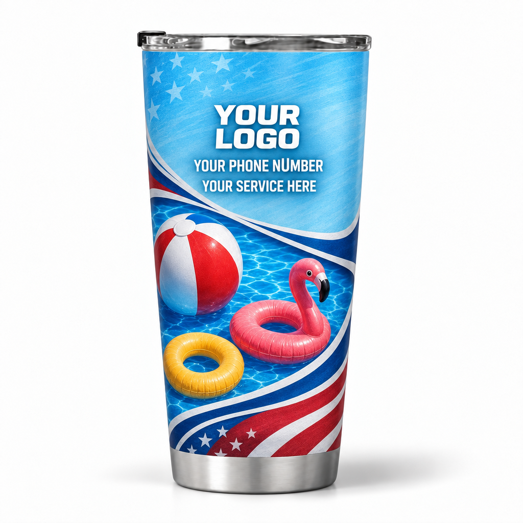 PSN059 personalized tumbler 20oz back product mockup
