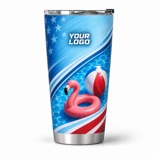 PSN059 personalized tumbler 20oz front product mockup