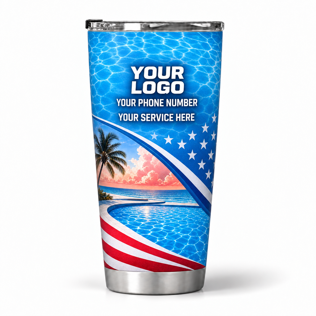 PSN060 personalized tumbler 20oz back product mockup