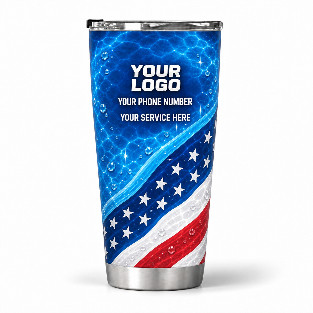 PSN063 personalized tumbler 20oz back product mockup