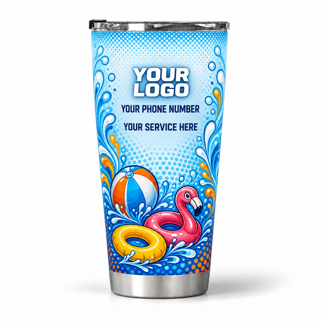 PSN064 personalized tumbler 20oz back product mockup