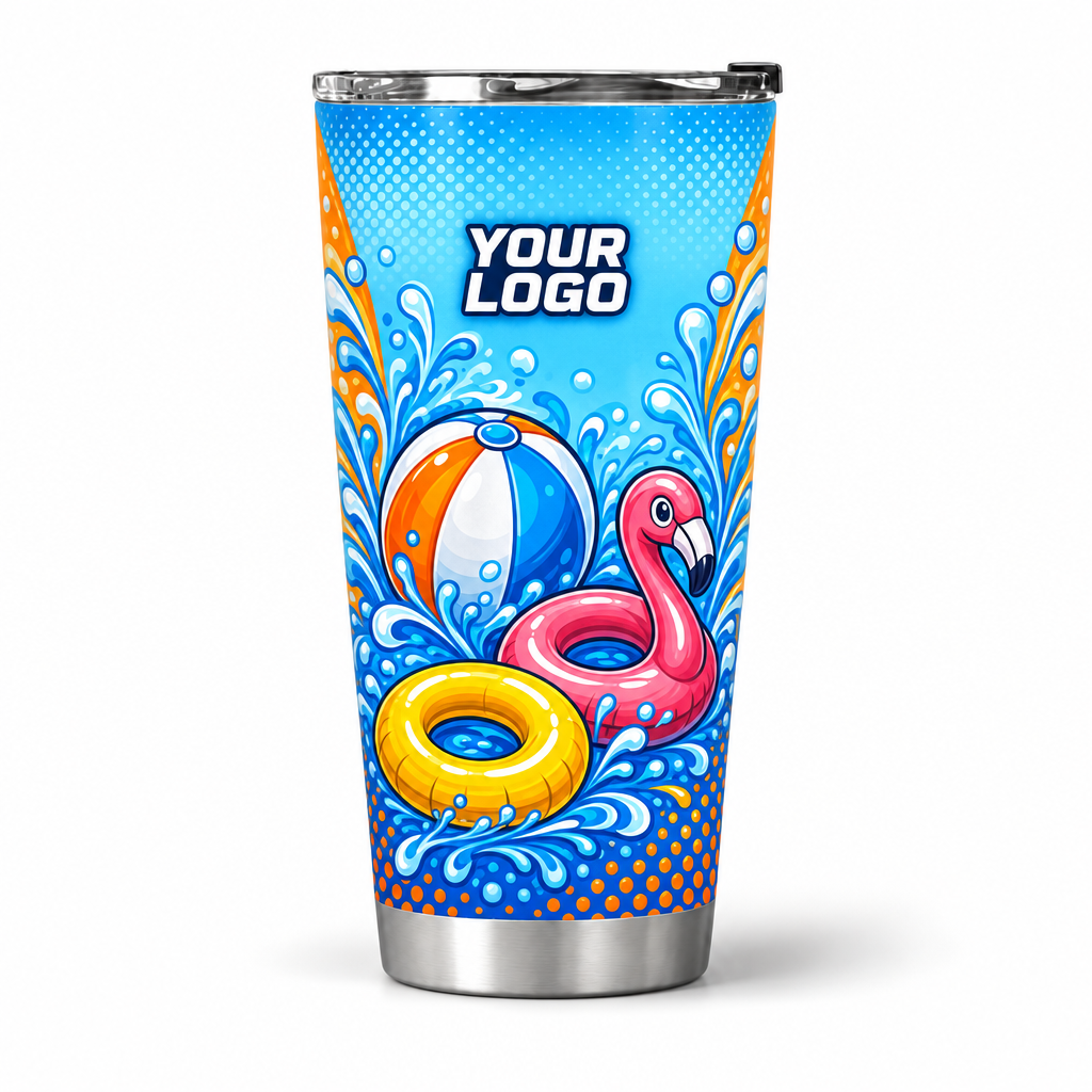 PSN064 personalized tumbler 20oz front product mockup