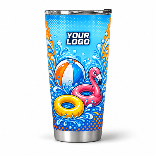 PSN064 personalized tumbler 20oz front product mockup