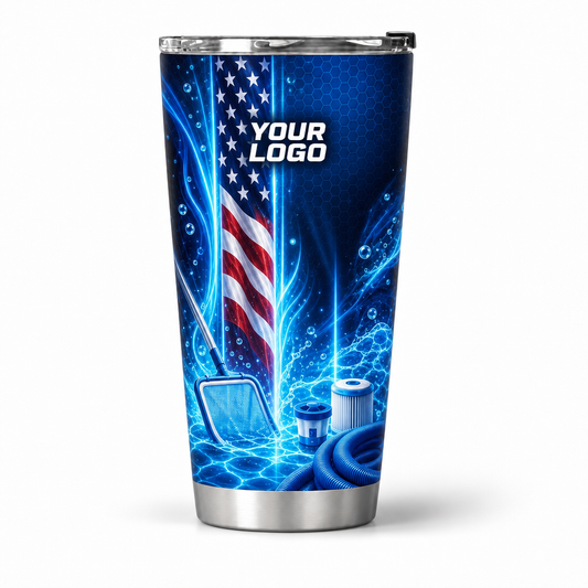 PSN065 personalized tumbler 20oz front product mockup