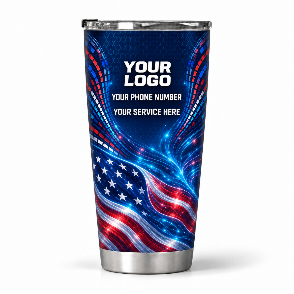PSN066 personalized tumbler 20oz back product mockup