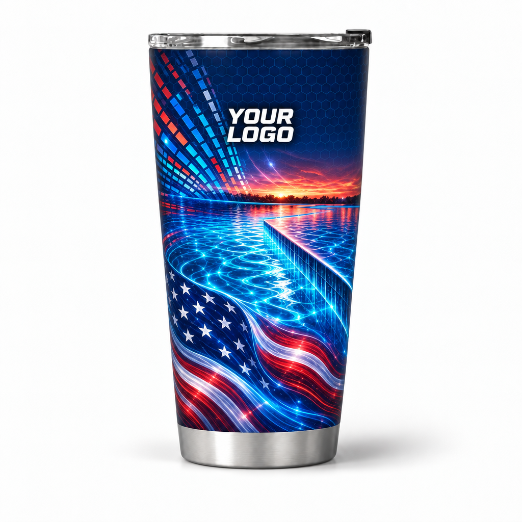 PSN066 personalized tumbler 20oz front product mockup