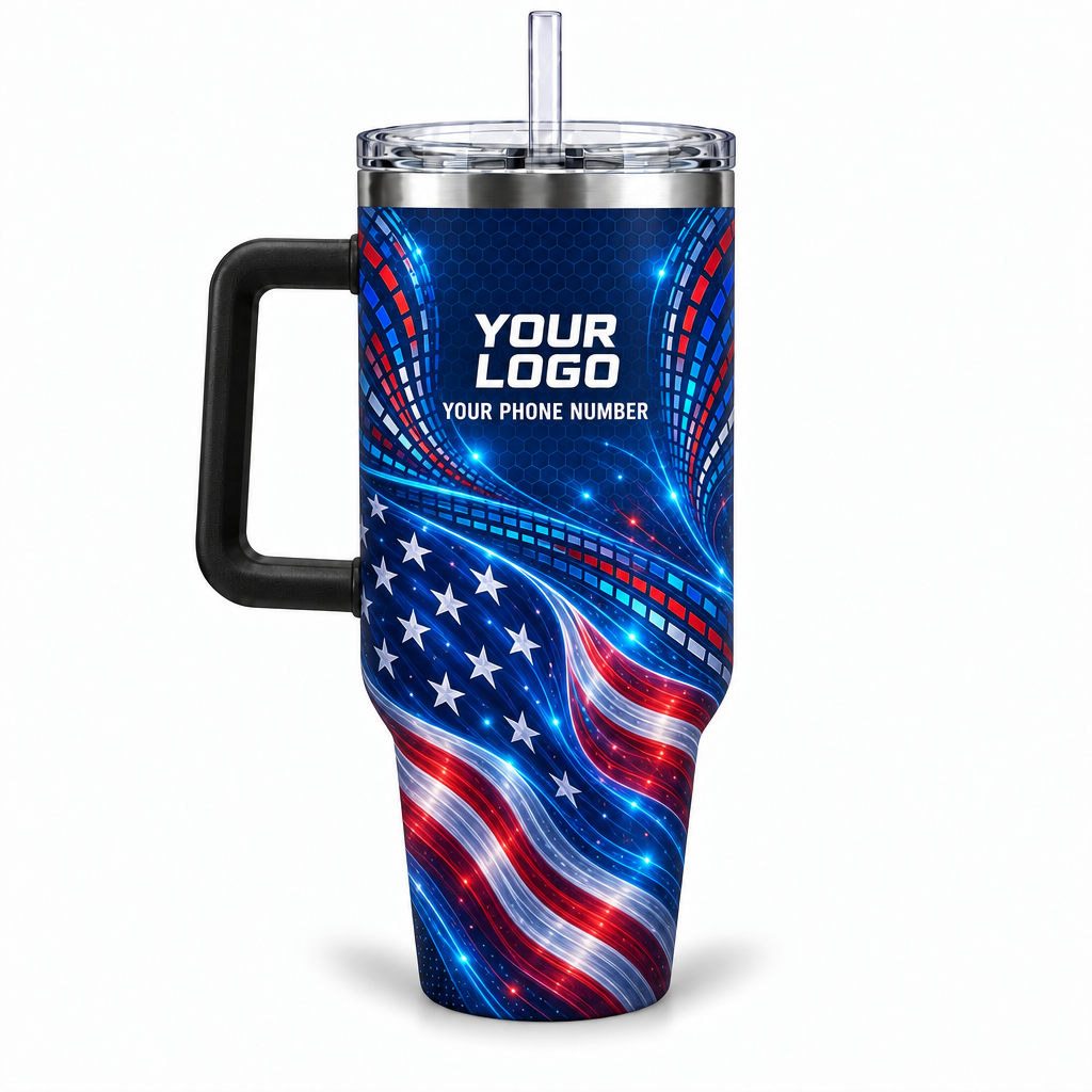 PSN066 personalized tumbler 40oz back product mockup
