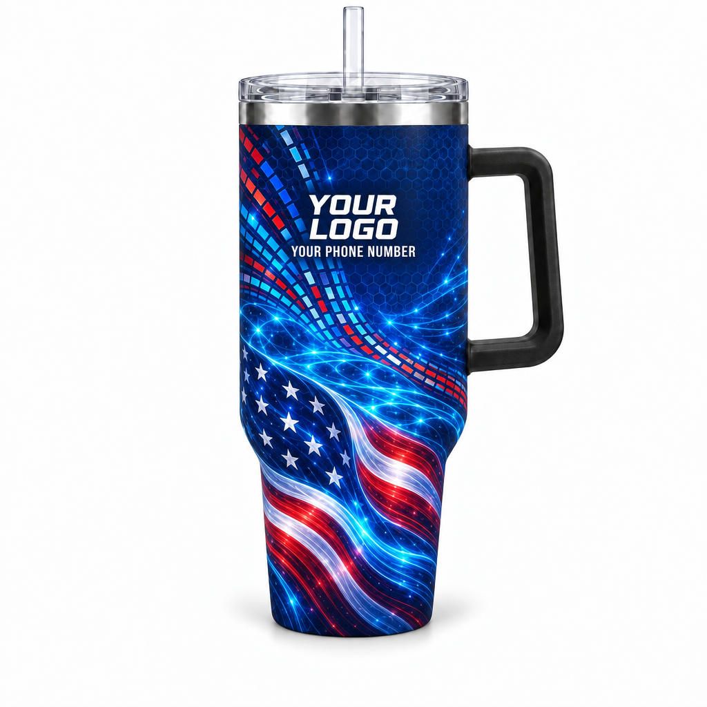 PSN066 personalized tumbler 40oz front product mockup