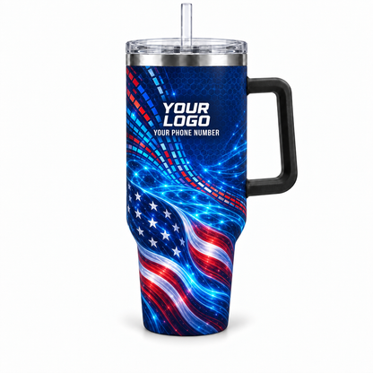 PSN066 personalized tumbler 40oz front product mockup