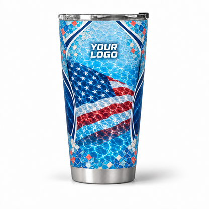 PSN067 personalized tumbler 20oz front product mockup