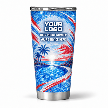 PSN068 personalized tumbler 20oz back product mockup