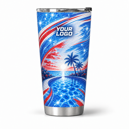 PSN068 personalized tumbler 20oz front product mockup