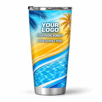 PSN069 personalized tumbler 20oz back product mockup