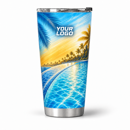 PSN069 personalized tumbler 20oz front product mockup