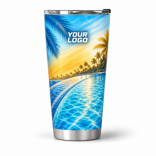 PSN069 personalized tumbler 20oz front product mockup
