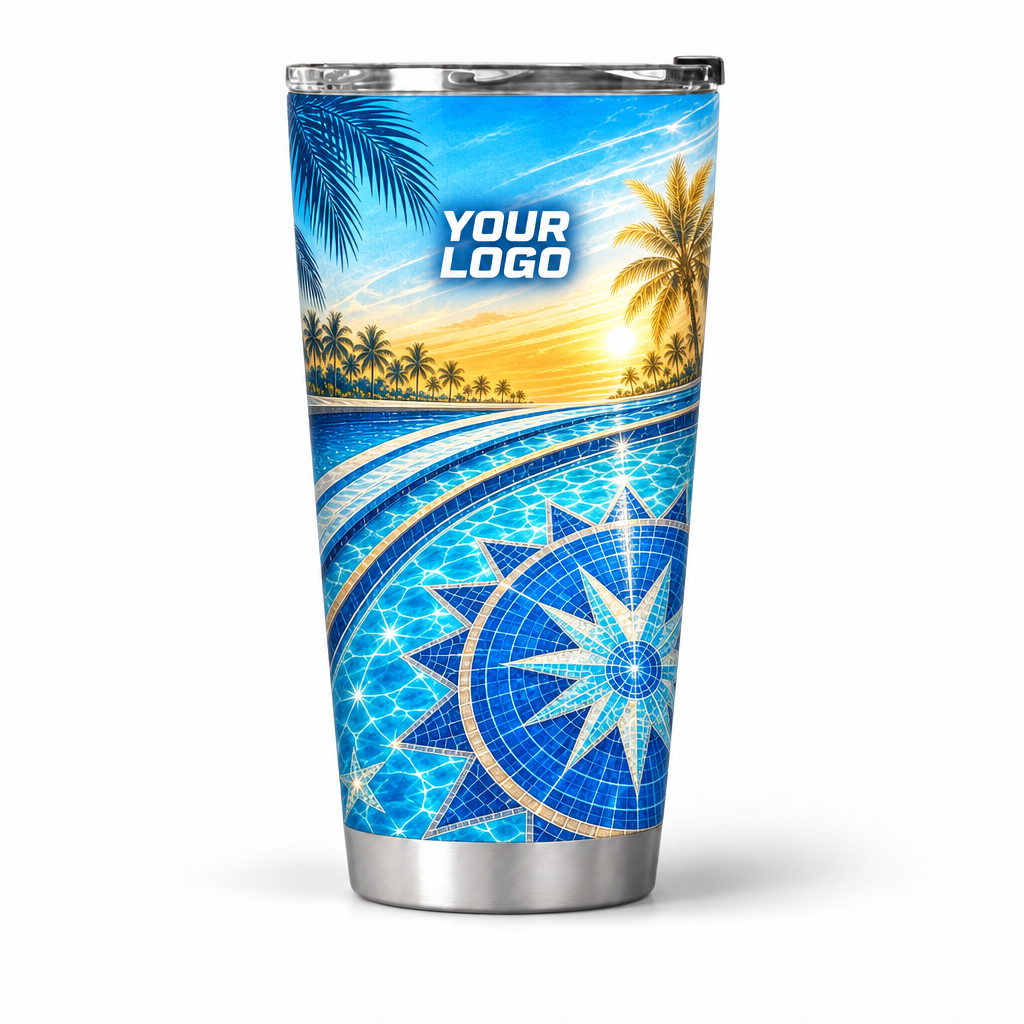 PSN070 personalized tumbler 20oz front product mockup