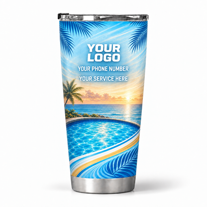 PSN071 personalized tumbler 20oz back product mockup