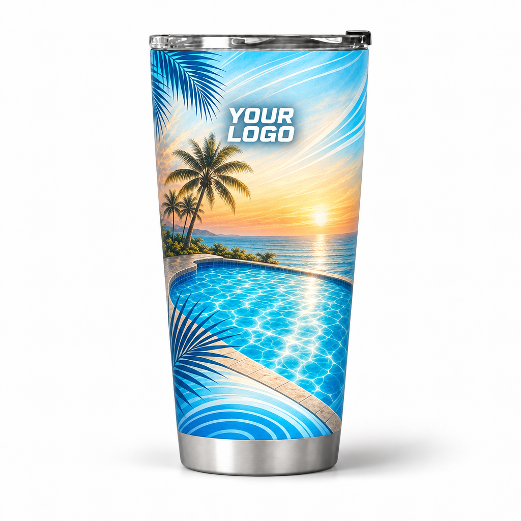 PSN071 personalized tumbler 20oz front product mockup