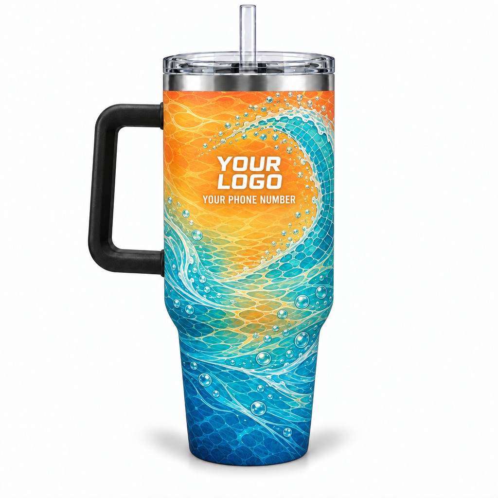 PSN073 personalized tumbler 40oz back product mockup