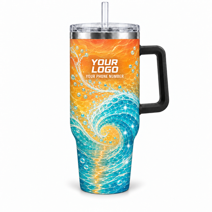 PSN073 personalized tumbler 40oz front product mockup