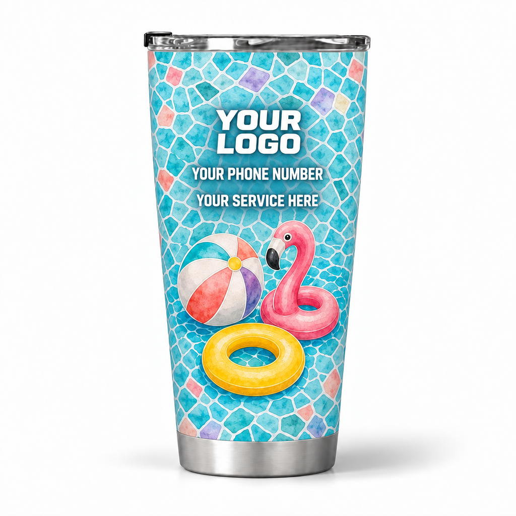 PSN077 personalized tumbler 20oz back product mockup