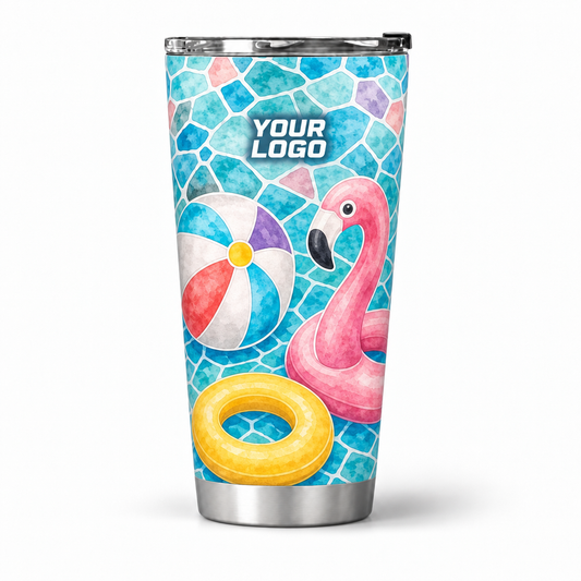 PSN077 personalized tumbler 20oz front product mockup