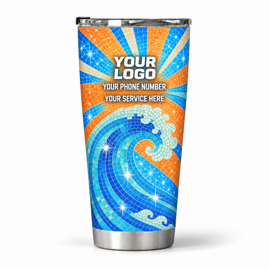 PSN078 personalized tumbler 20oz back product mockup