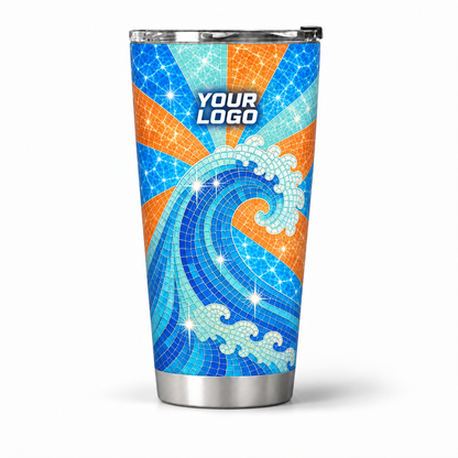 PSN078 personalized tumbler 20oz front product mockup